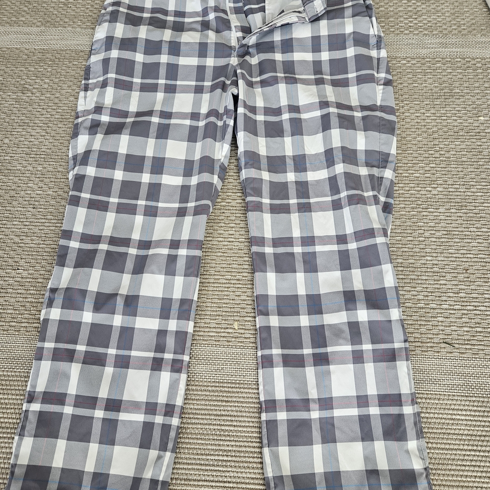 Gray Plaid Pants